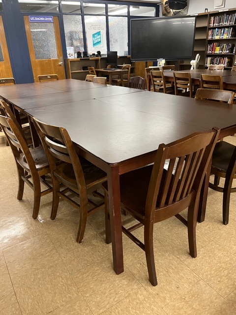 Image of wooden tables and chairs