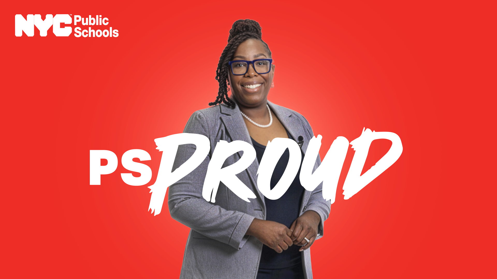 PS Proud logo with person in the background