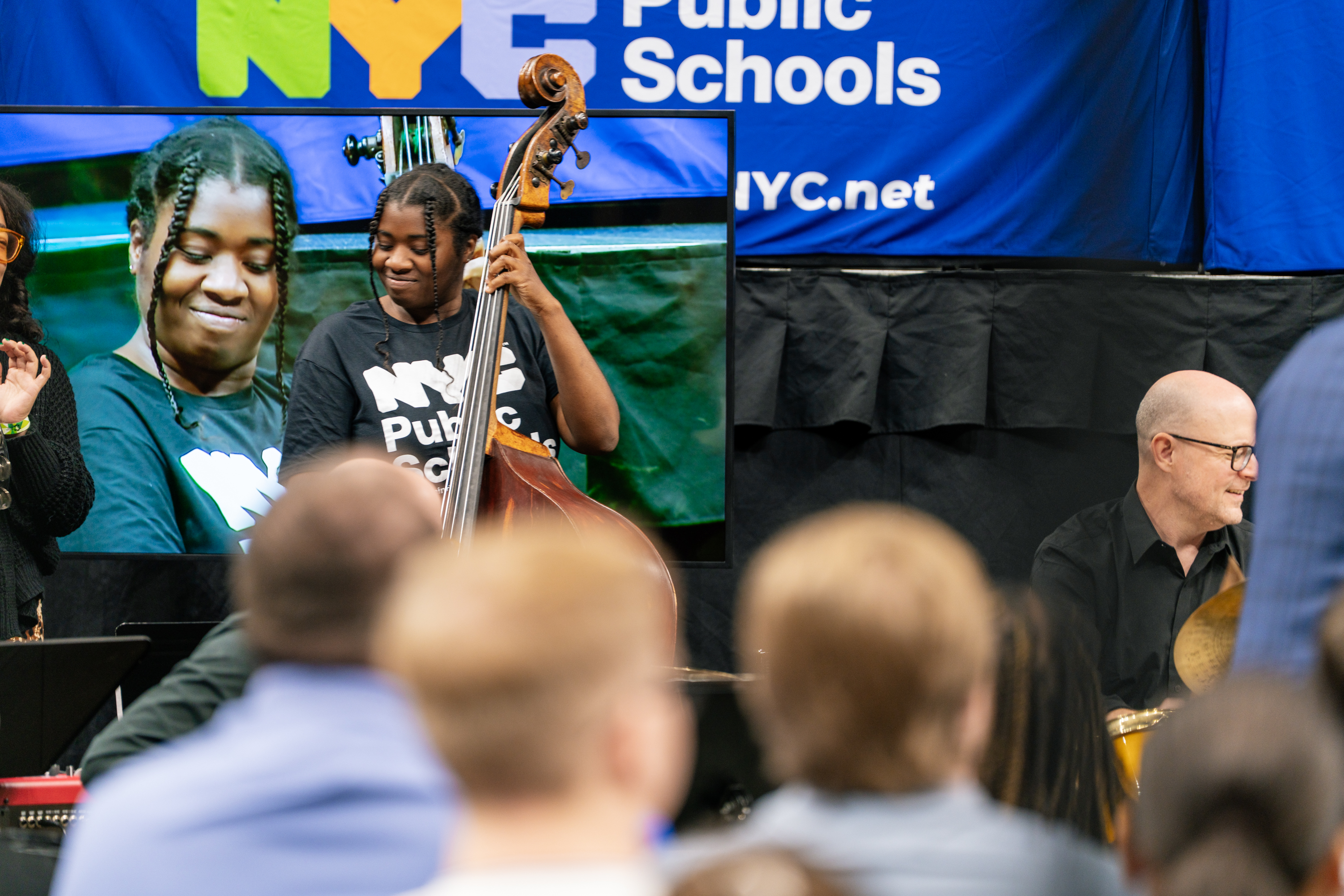 Musical Performance during NTW 2025 Woman playing standing bass